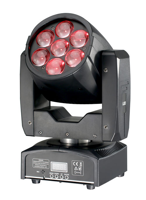 7*12W RGBW 4IN1 LED Moving Head Zoom Light 