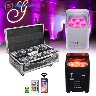 smart S6 dj phone wifi control led uplights wireless dmx rechargeable battery powered wash lighting 