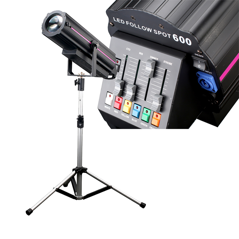 Professional stage equipment 600w Wedding Party Event Stage Led Spot light RGBW Color Change Dmx512 Follow Spot Light