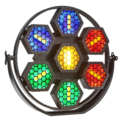 Stage Retro Light 7 LED Pixel Background Flash with Auxiliary Light DMX Voice Controlled bar Atmosphere Light