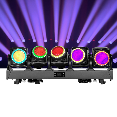 TORNADO 5pcs 120w Moving Lights RGBW 4in1 Beam Wash Strobe Rotating Effect Lighting 5*120w Zoom Pixel Beam Bar Stage Wash Lights