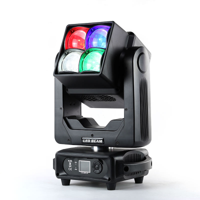 400W RGB+White LED Stage Light XY Shake Beam Strobe with Dual-Side Swing DMX512 Sound Control for Concerts Theater Events