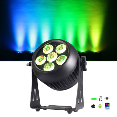 Outdoor IP65 DJ Par Light 6X20W RGBWA UV LED Wash Lights Wireless Waterproof Stage Lighting 6 in1 Battery Par 