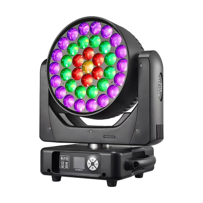 37x15W Zoom Disco RGBW LED Moving Head Wash Stage Lights for Hotels with DMX512 Control Mode
